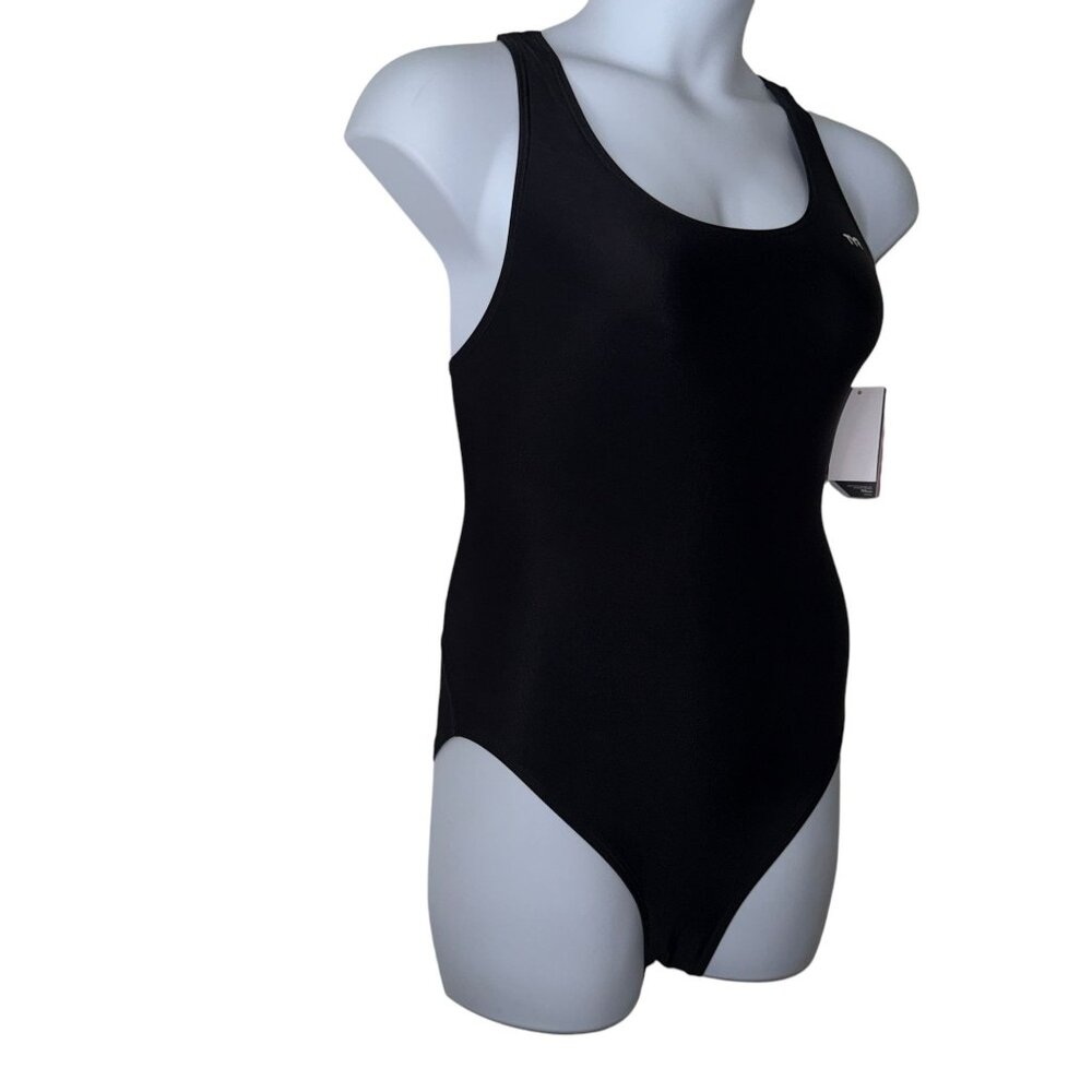 NWT TYR Durafast Elite Maxfit One Piece Swimsuit Womens 40 1X Plus Size Black - Picture 4 of 9
